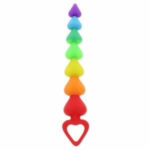 Anal Beads | ToyJoy Rainbow Heart Anal Beads