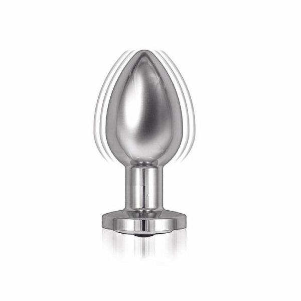 Butt Plugs | Ass Sation Remote Vibrating Butt Plug Silver