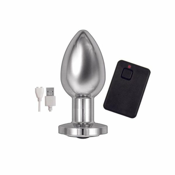 Butt Plugs | Ass Sation Remote Vibrating Butt Plug Silver