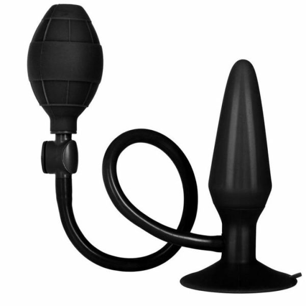 Butt Plugs | Black Booty Call Pumper Silicone Inflatable Medium Anal Plug