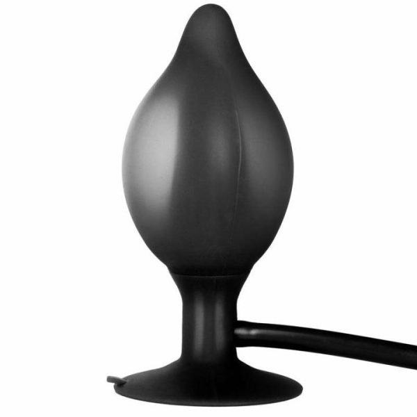 Butt Plugs | Black Booty Call Pumper Silicone Inflatable Medium Anal Plug