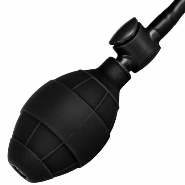 Butt Plugs | Black Booty Call Pumper Silicone Inflatable Medium Anal Plug