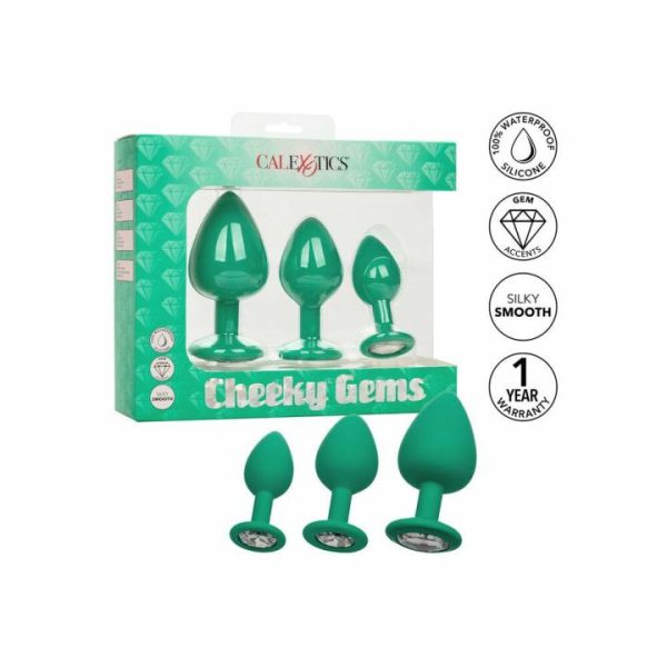 Butt Plugs | Cheeky Gems Butt Plugs 3 Piece Set Green