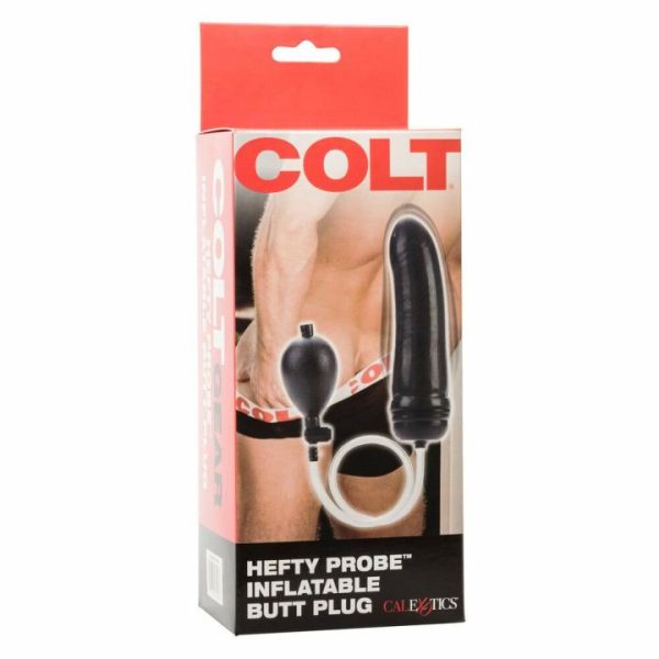 Butt Plugs | COLT Hefty Probe Inflatable Dildo Black