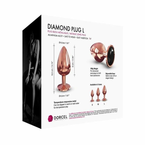 Butt Plugs | Dorcel Diamond Butt Plug Rose Gold Large