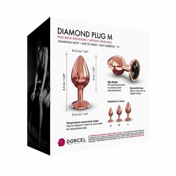 Butt Plugs | Dorcel Diamond Butt Plug Rose Gold Medium