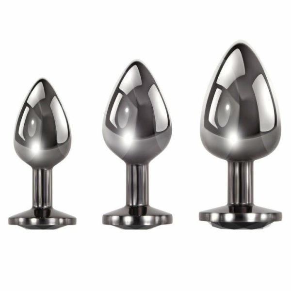 Butt Plugs | Evolved Black Gem Anal Plug Set