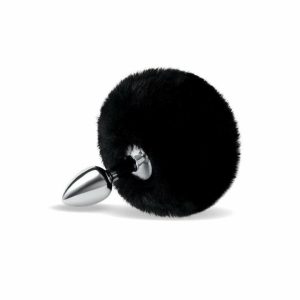 Butt Plugs | Furry Tales Black Bunny Tail Butt Plug