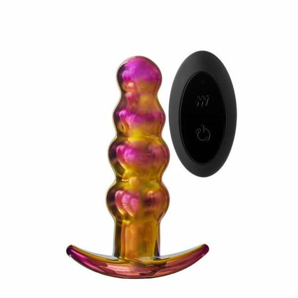 Butt Plugs | Glamour Glass Remote Control Beaded Butt Plug