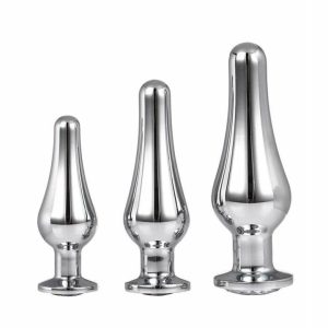 Butt Plugs | Gleaming Butt Plug Set Silver