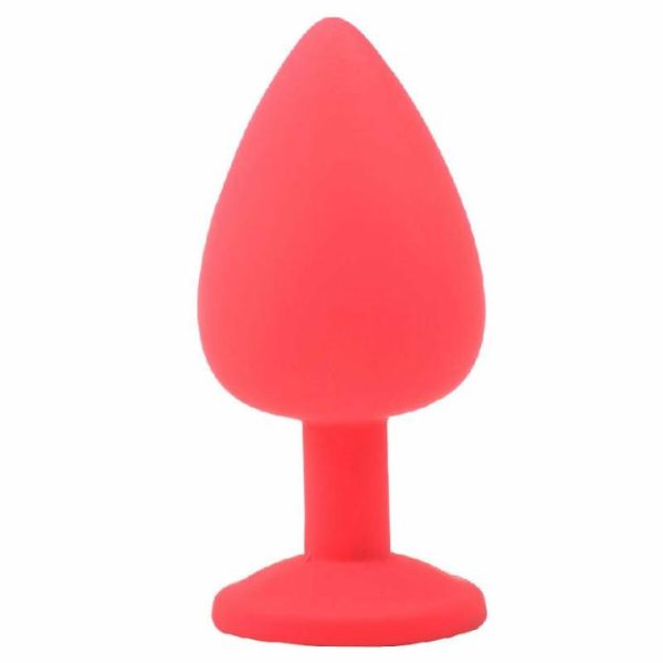 Butt Plugs | Large Red Jewelled Silicone Butt Plug