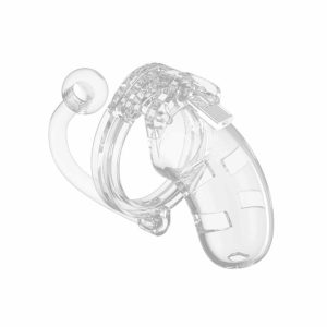 Butt Plugs | Man Cage 10 Â Male 3.5 Inch Clear Chastity Cage With Anal Plug