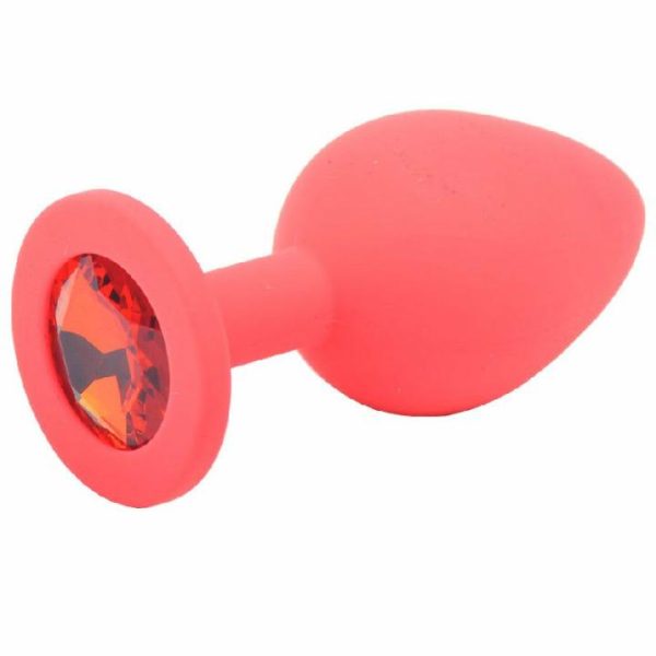 Butt Plugs | Medium Red Jewelled Silicone Butt Plug