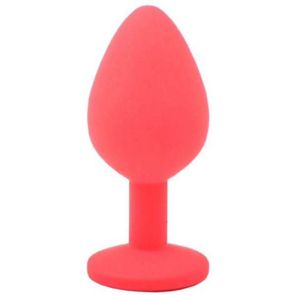 Butt Plugs | Medium Red Jewelled Silicone Butt Plug