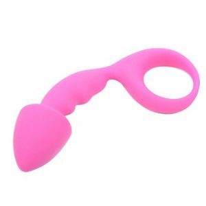 Butt Plugs | Pink Silicone Curved Comfort Butt Plug