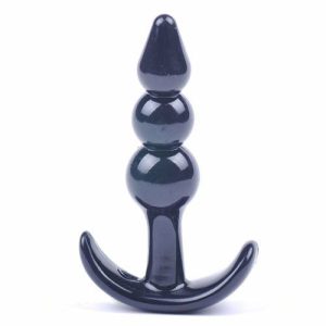 Butt Plugs | Small Black Beaded Anal Plug