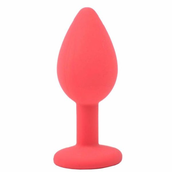 Butt Plugs | Small Red Jewelled Silicone Butt Plug