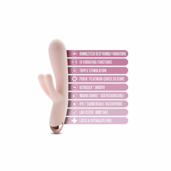 Clitoral Vibrators | Blush Elora Pink Triple Stimulation Vibe