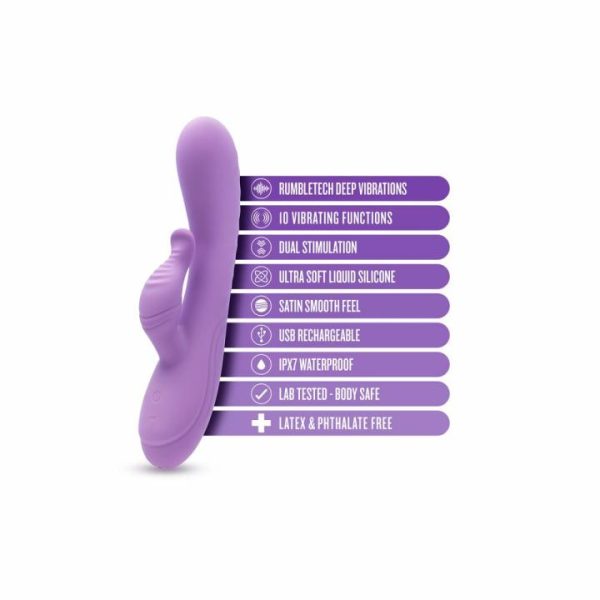 Clitoral Vibrators | Blush Evelyn Powerful Dual Stimulator Vibe