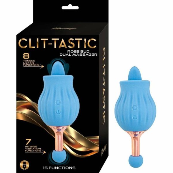 Clitoral Vibrators | ClitTastic Rose Bud Dual Massager Rechargeable