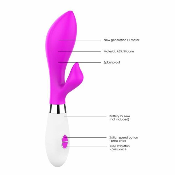 Clitoral Vibrators | Luminous Achelois Ultra Soft Clit Stim Vibe Fuchsia