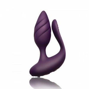 Clitoral Vibrators | Rocks Off Cocktail Remote Control Couples Vibe Purple