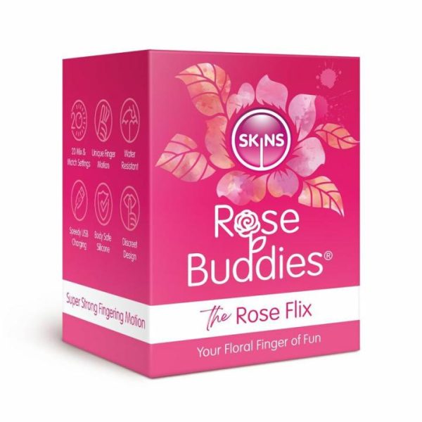 Clitoral Vibrators | Skins Rose Buddies The Rose Flix Clitoral Massager Pink