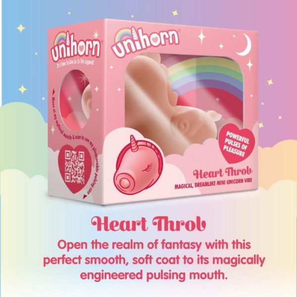 Clitoral Vibrators | Unihorn Heart Throb Pulsating Unicorn Vibe