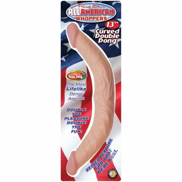 Double Dildos | All American Whopper Curved Double Dong