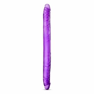 Double Dildos | B Yours 16 Inch Purple Double Dildo