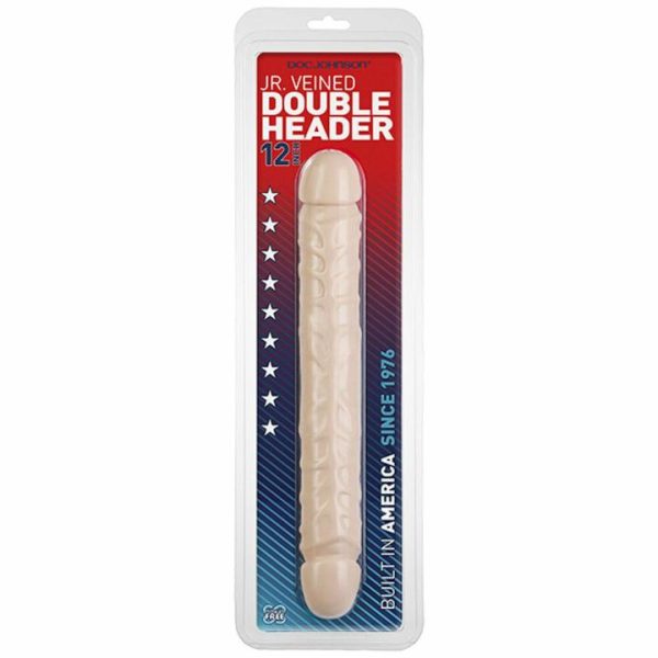 Double Dildos | Jr Veined Double Header 12 Inch Dong