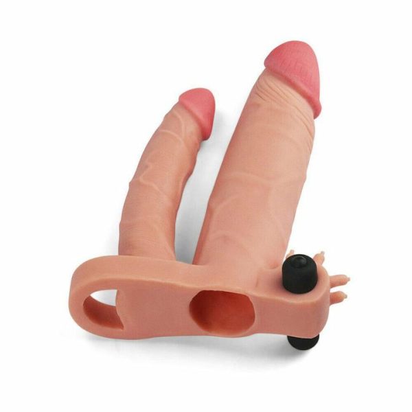 Double Dildos | Lovetoy 1 Inch Vibrating Double Pleasure Extender