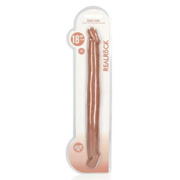 Double Dildos | RealRock 18 Inch Double Dildo Flesh Tan