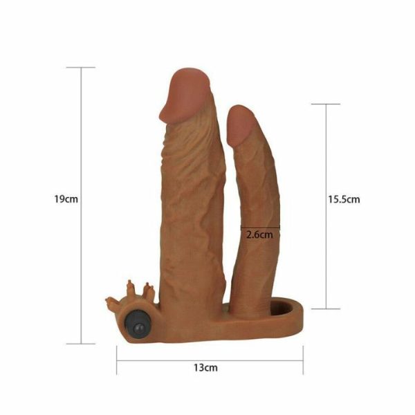 Duo Penetration Toys | Lovetoy 2 Inch Vibrating Double Pleasure Extender