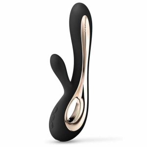 G-Spot Vibrators | Lelo Soraya 2 Dual Rabbit Vibrator Black