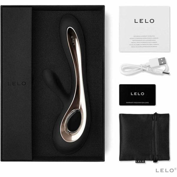 G-Spot Vibrators | Lelo Soraya 2 Dual Rabbit Vibrator Black