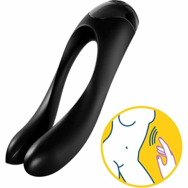 G-Spot Vibrators | Satisfyer Candy Cane Finger Vibrator Black