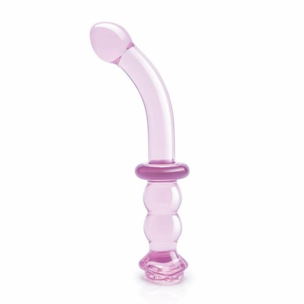 Glass Dildos | Glaze Glass Rosebud GSpot Dildo