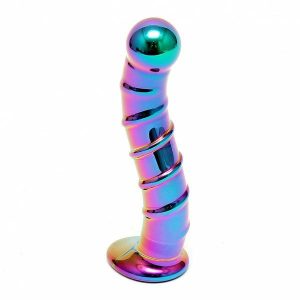 Glass Dildos | Sensual Multi Coloured Glass Nikita Dildo