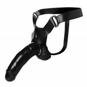 Hollow Strap On Dildos | Master Seriers Infiltrator 2 Hollow Strap On Black 9 Inch Dildo