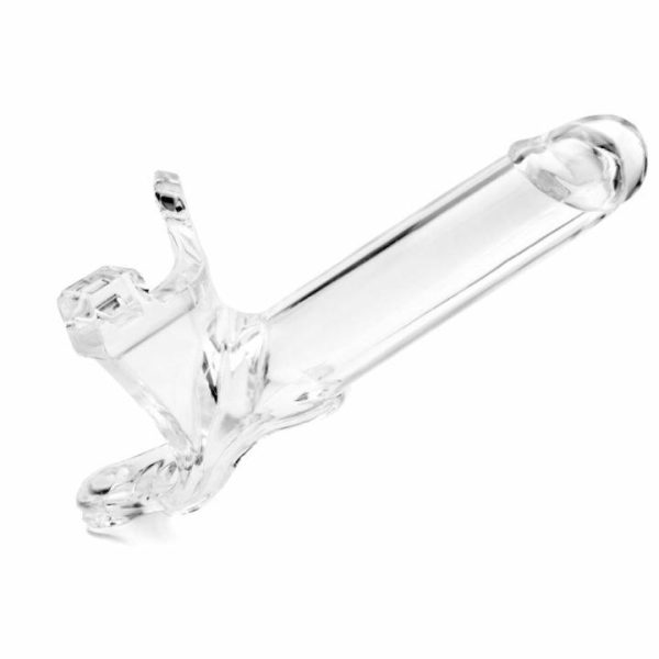 Hollow Strap On Dildos | PerfectFit Zoro Knight 6 Inch Hollow Silicone Clear Strapon