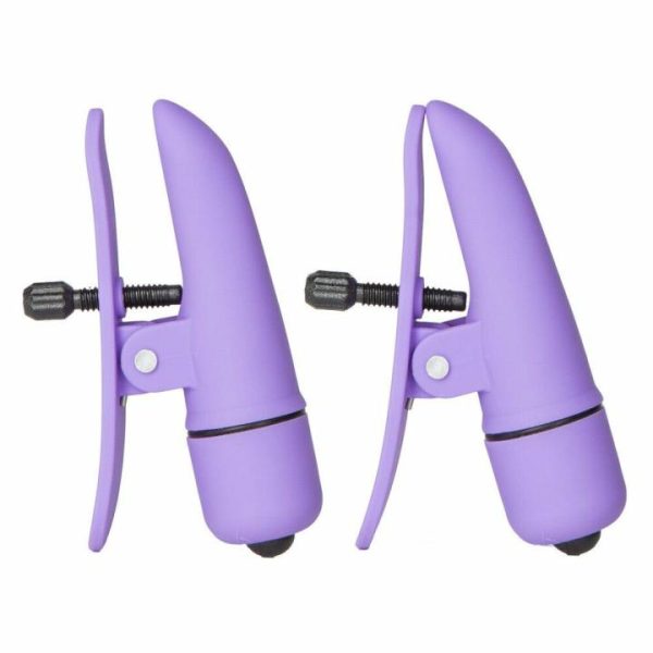 Nipple Vibrators | Nipplettes Virbrating Adjustable Purple Nipple Clamps