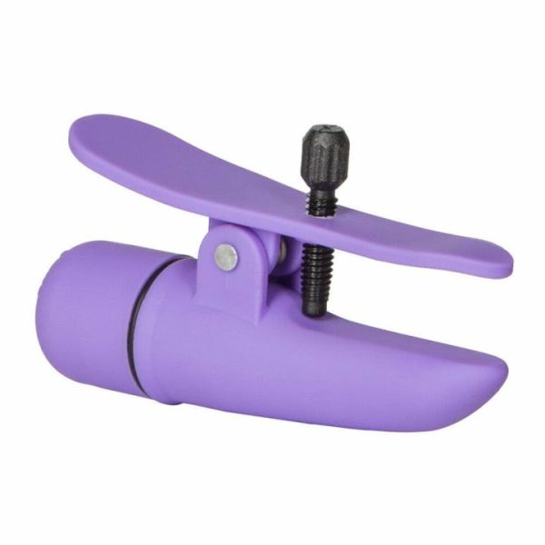 Nipple Vibrators | Nipplettes Virbrating Adjustable Purple Nipple Clamps