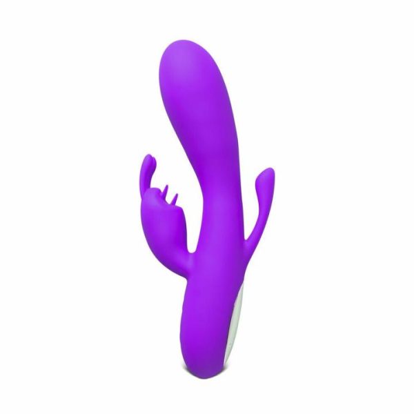 Rabbit Vibrators | Double Bunny 12 speed Silicone Vibe Purple