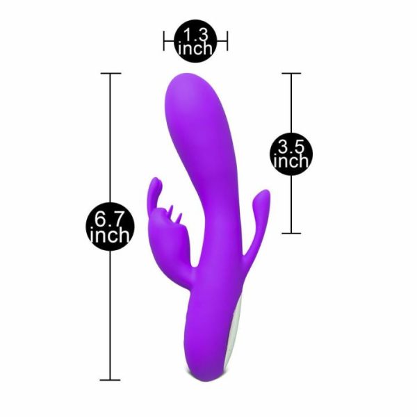 Rabbit Vibrators | Double Bunny 12 speed Silicone Vibe Purple