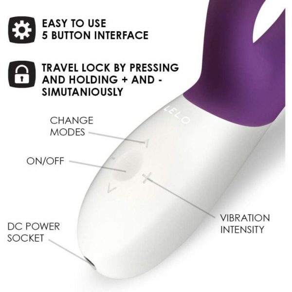 Rabbit Vibrators | Lelo Ina Wave 2 Luxury Rechargeable Vibe Plum