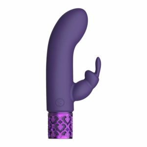 Rabbit Vibrators | Royal Gems Dazzling Rechargeable Rabbit Bullet Purple