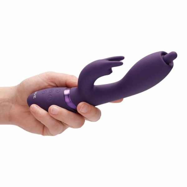 Rabbit Vibrators | Vive Nilo Purple Pinpoint Rotating G Spot Rabbit