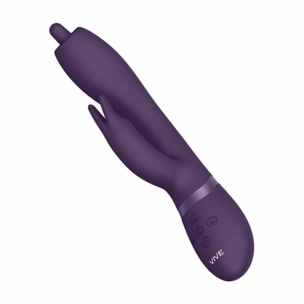 Rabbit Vibrators | Vive Nilo Purple Pinpoint Rotating G Spot Rabbit