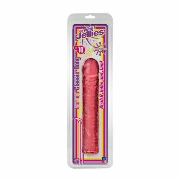 Realistic Dildos | Classic 10 Inch Pink Jelly Dong